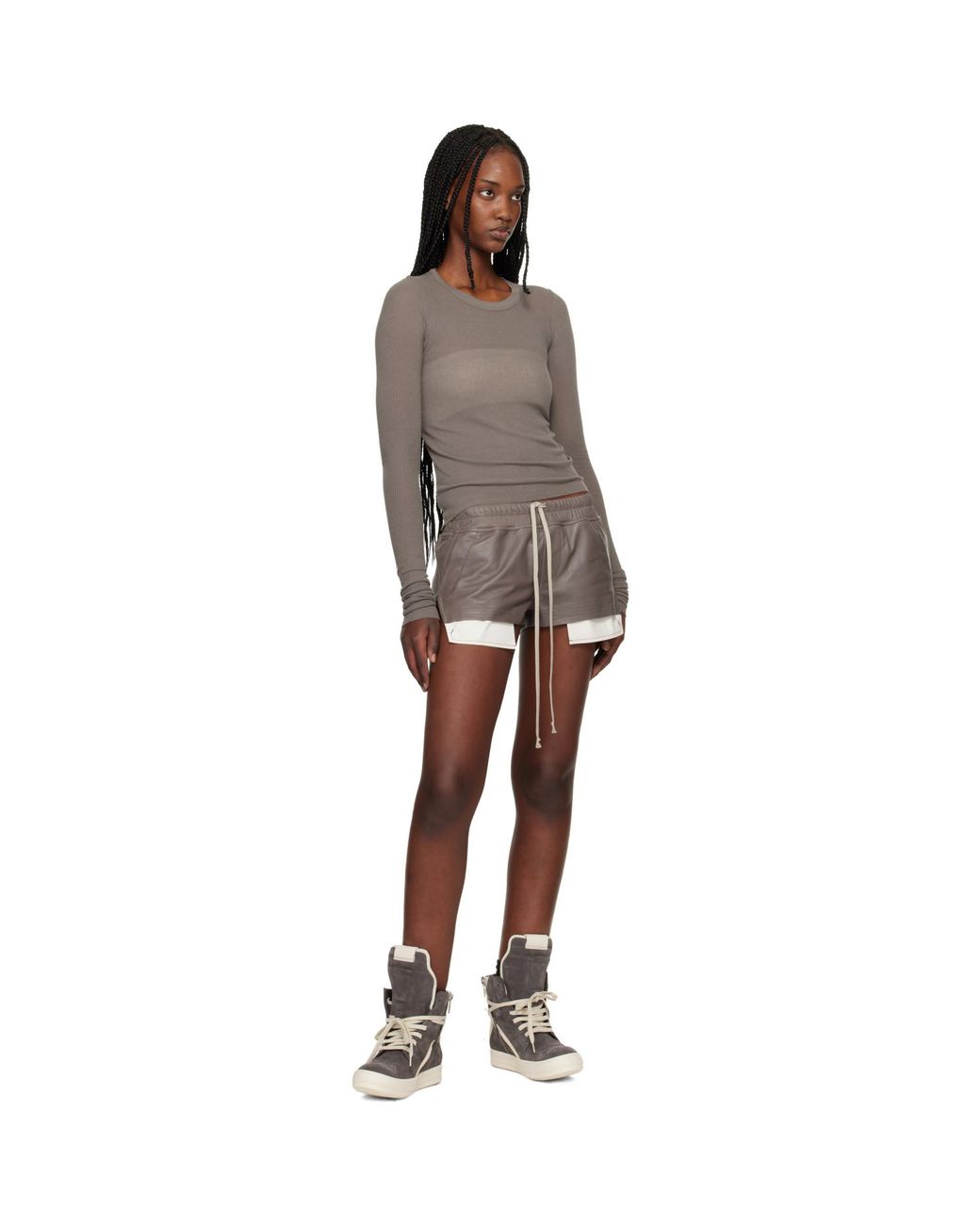 Rick Owens Multicolor Temple Geobasket Sneakers