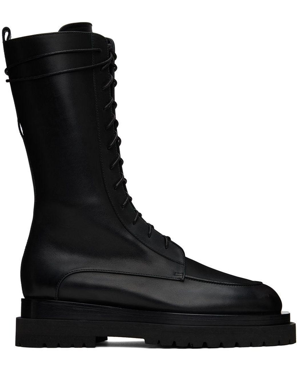 Magda Butrym Lace-up Boots in Black | Lyst