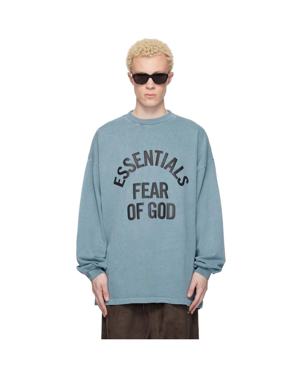 Fear Of God Blue Campus 90S Long Sleeve T-Shirt for men