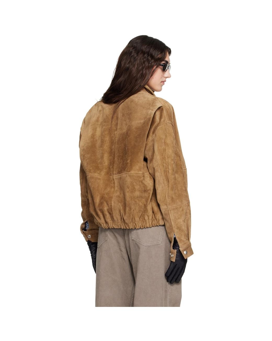 Arma Brown Tan Maddox Gritty Suede Jacket