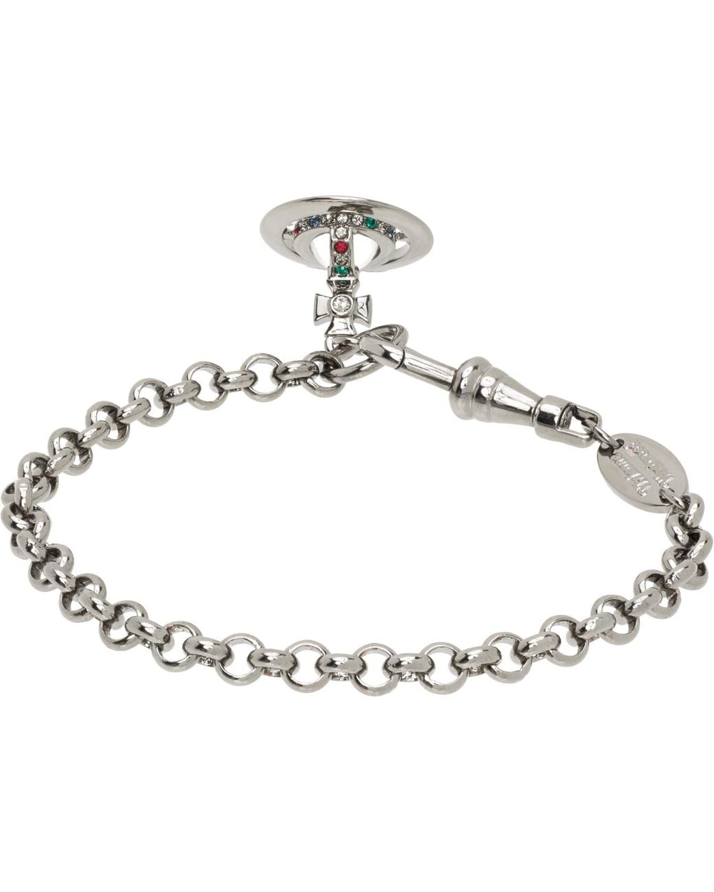 Vivienne Westwood Metallic New Petite Orb Bracelet for men