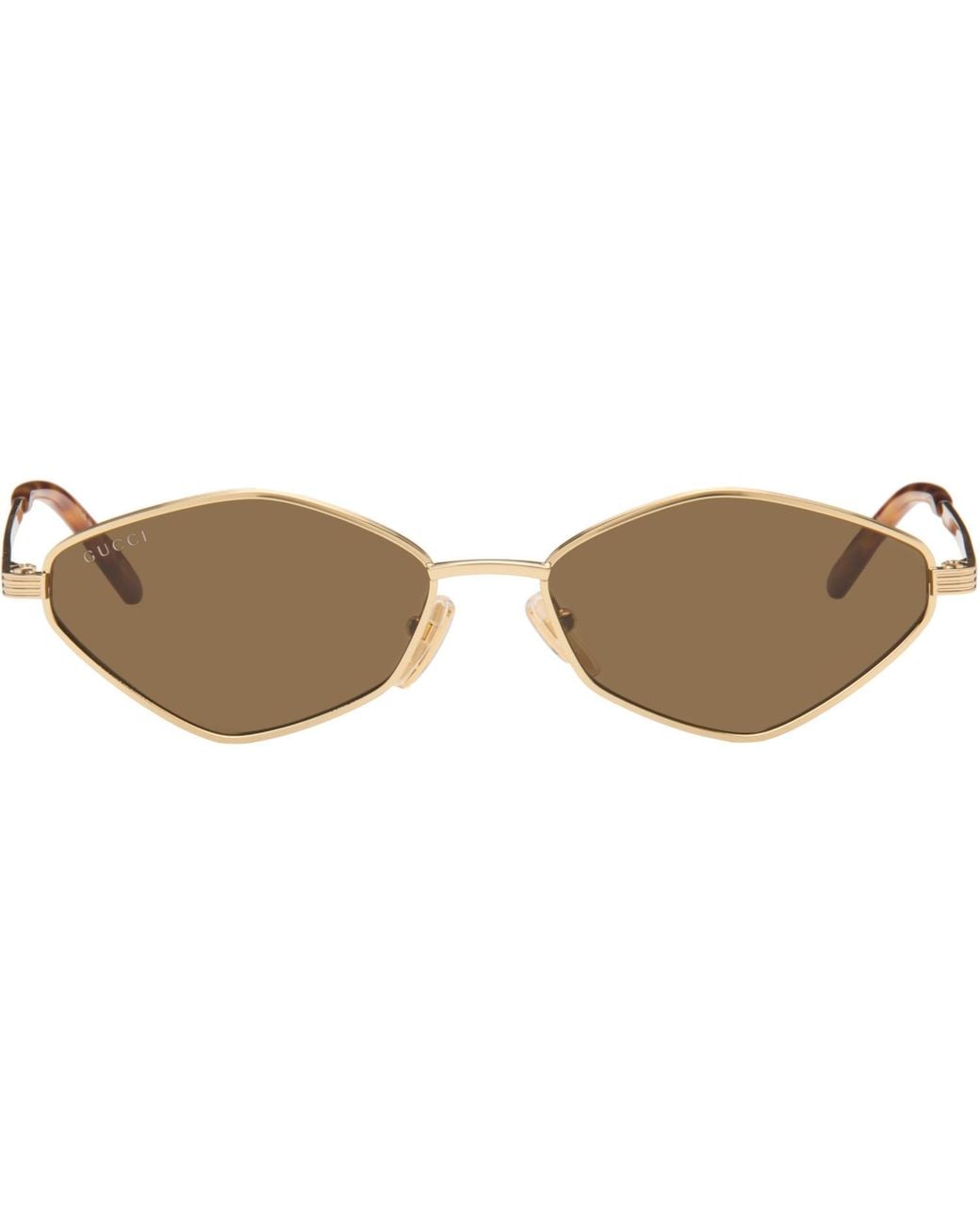Gucci Brown Geometric-Frame Sunglasses for men
