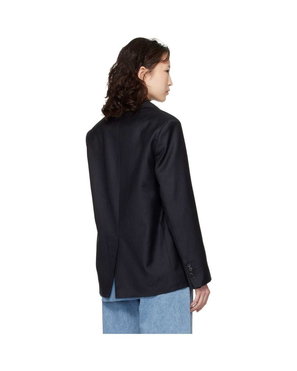 Loulou de Saison Black Donau Lds Virgin Wool Blazer