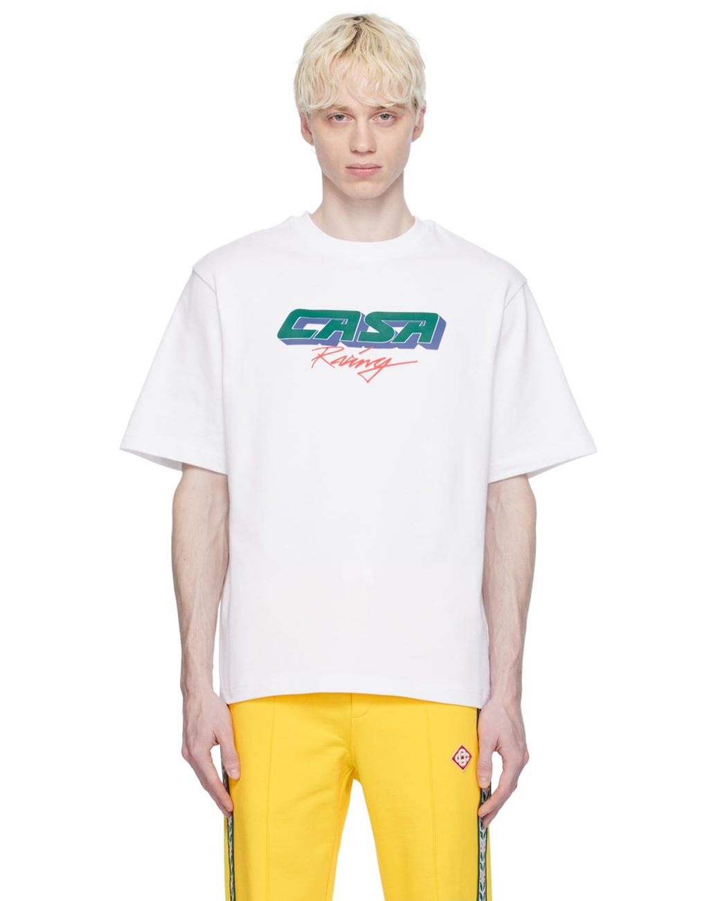 【関税込み】Casablanca ホワイト Casa Racing 3D Tシャツ メンズ CASABLANCA Casa Racing 3d Tシャツ ホワイト | Lyst