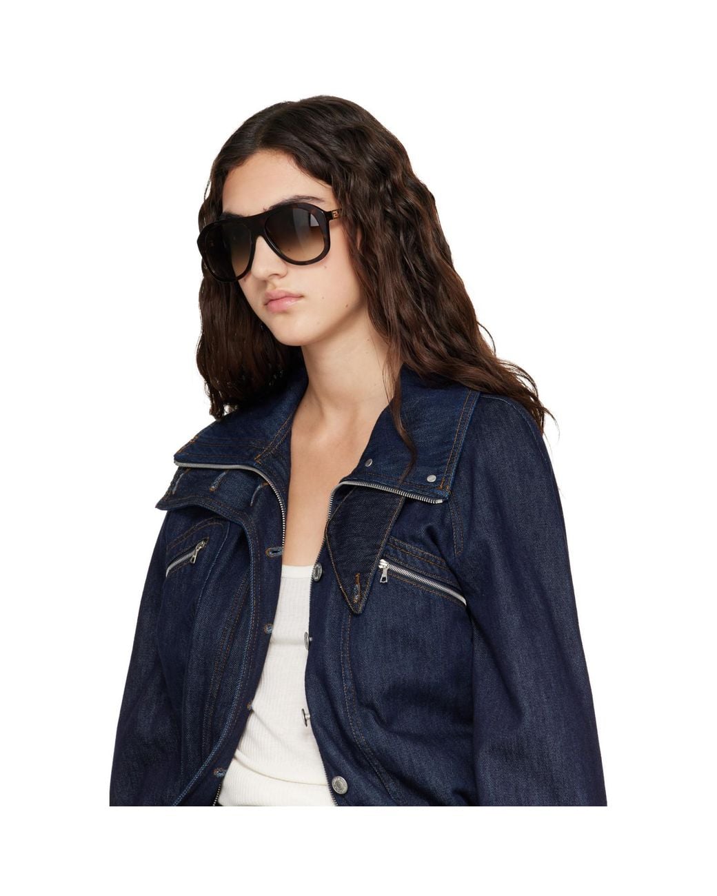Fendi Brown Baguette Sunglasses
