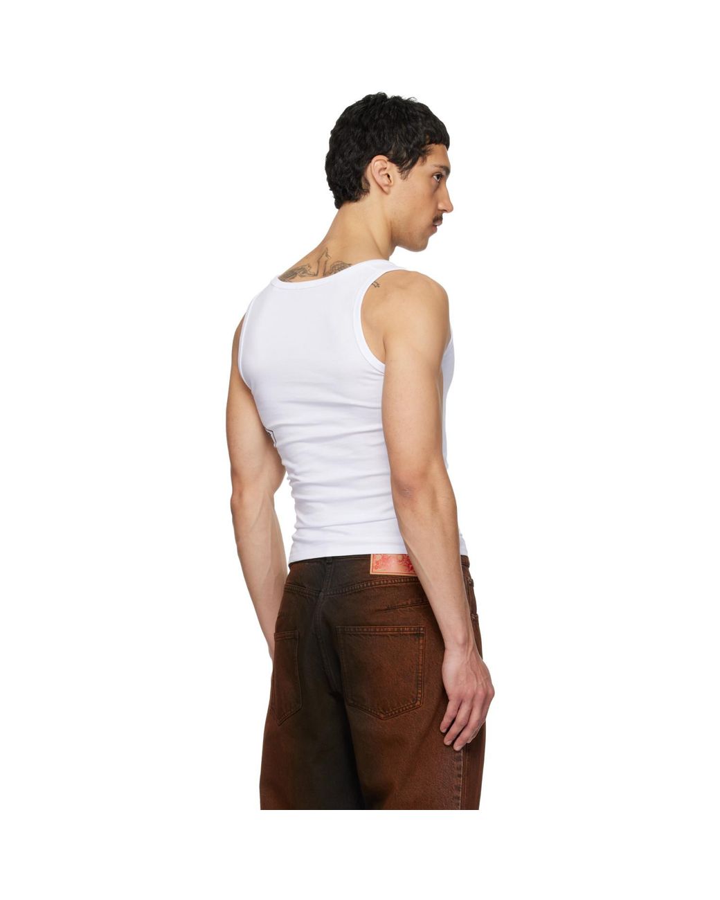 Egonlab White Breizh Tank Top for men