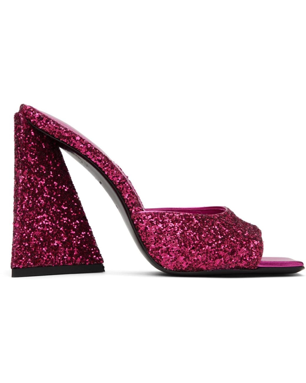 The Attico Red Pink Devon Mules