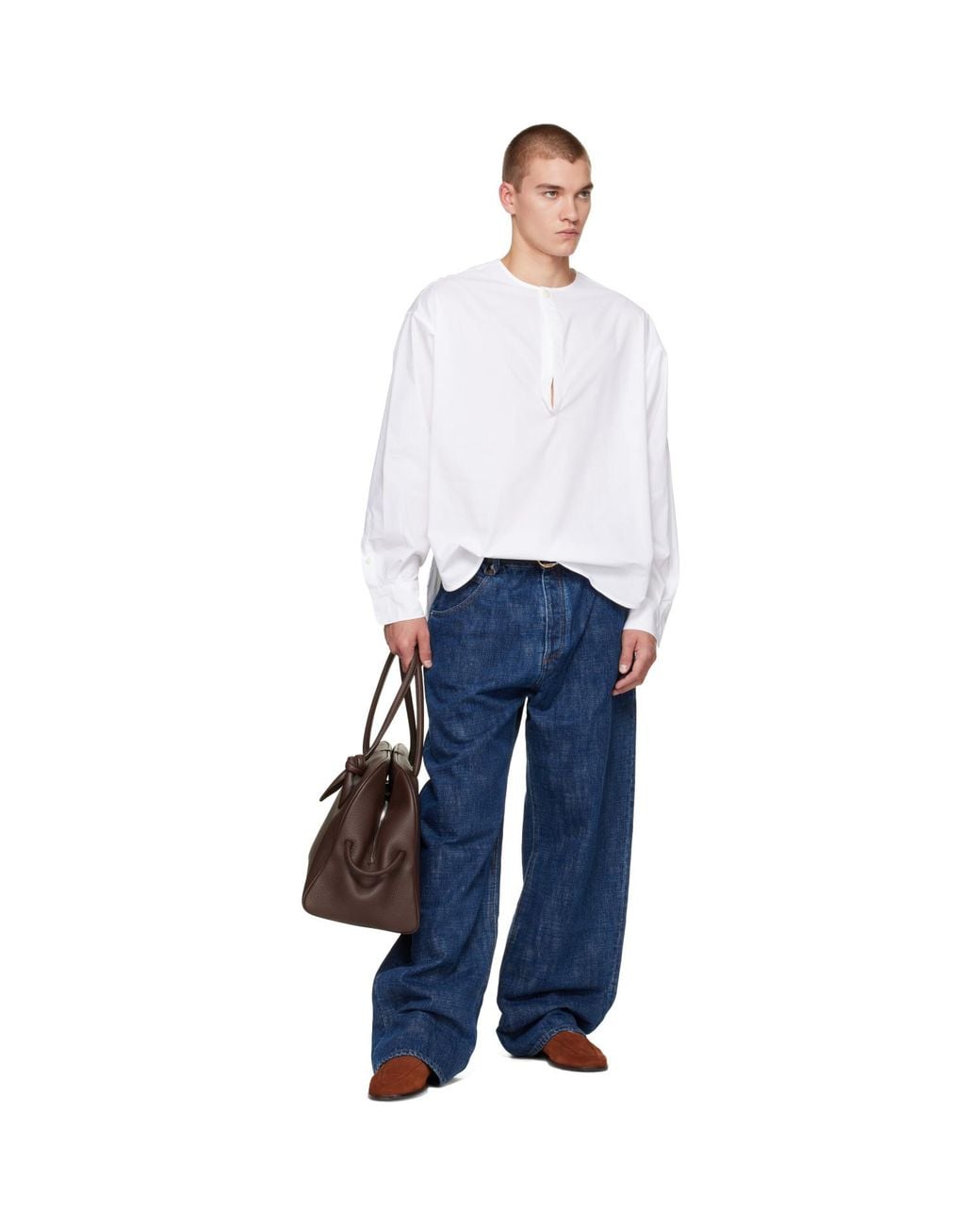 Jacquemus Brown 'the Large Turismo' Bag for men