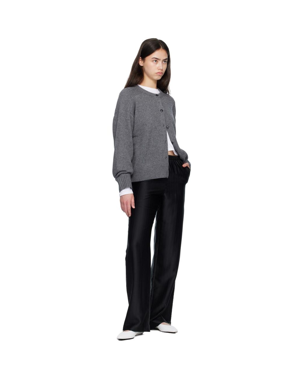 Loulou de Saison Black Aidar Lds Wool Cashmere Cardigan