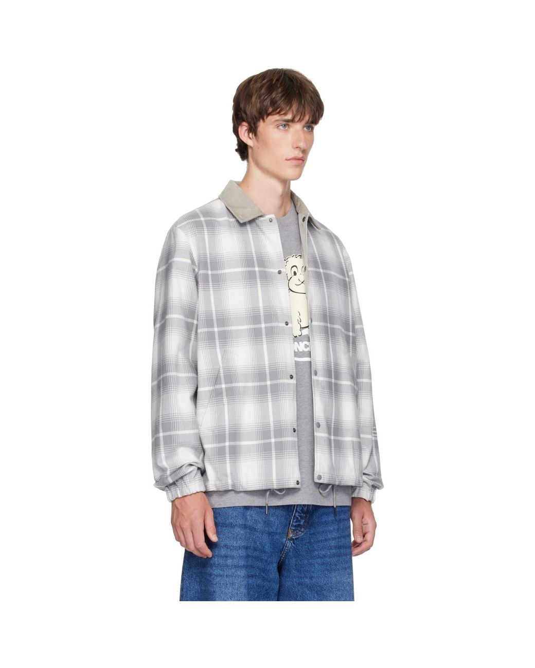 Moncler Genius Gray Moncler X Fragment Ryūha Reversible Shirt Jacket for men