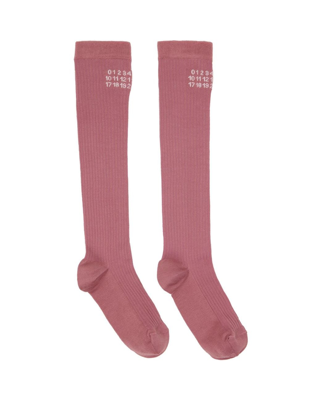 MM6 by Maison Margiela Pink Knee-High Socks
