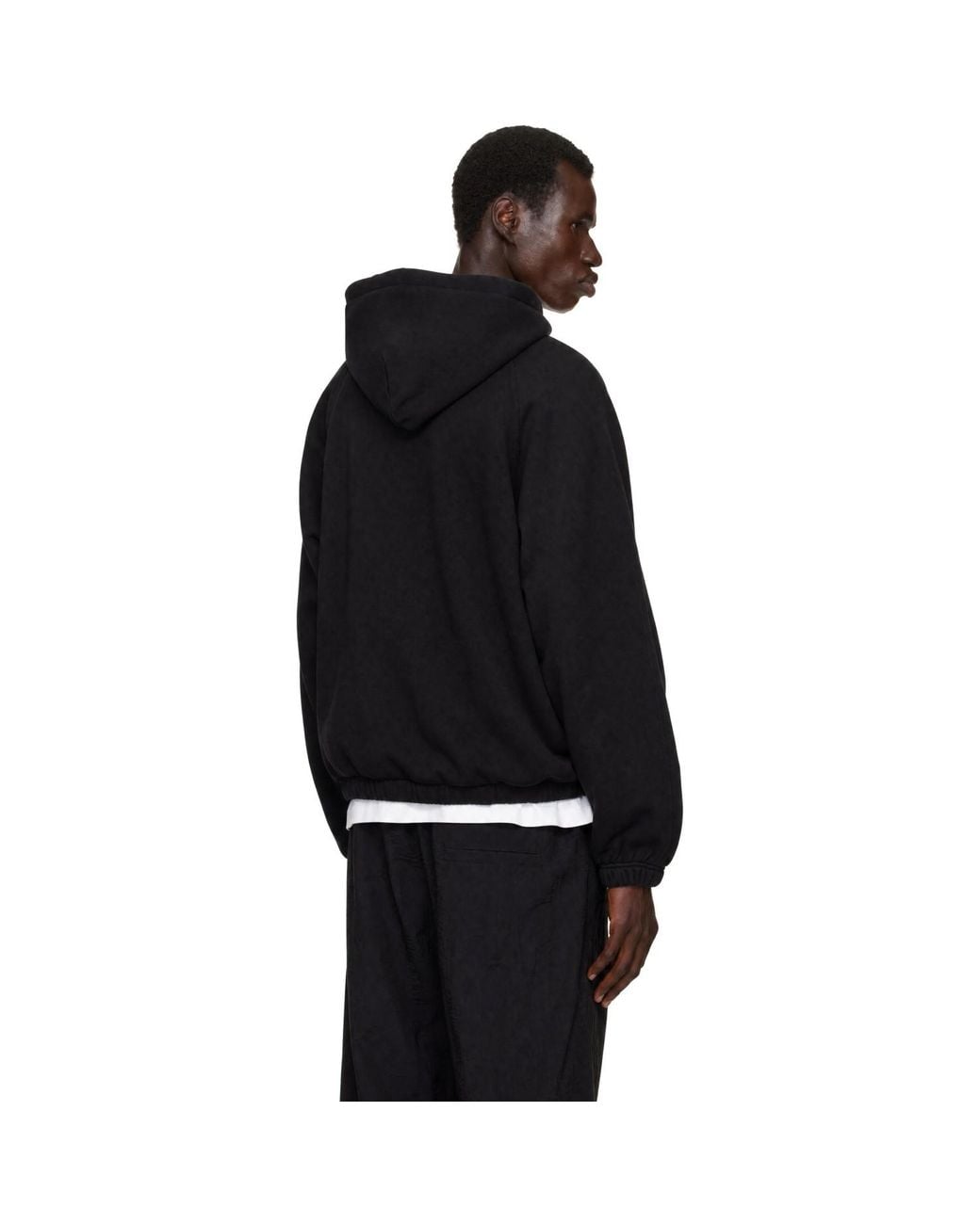 Palm Angels Black Sunset Blvd Palm Loose Hoodie for men