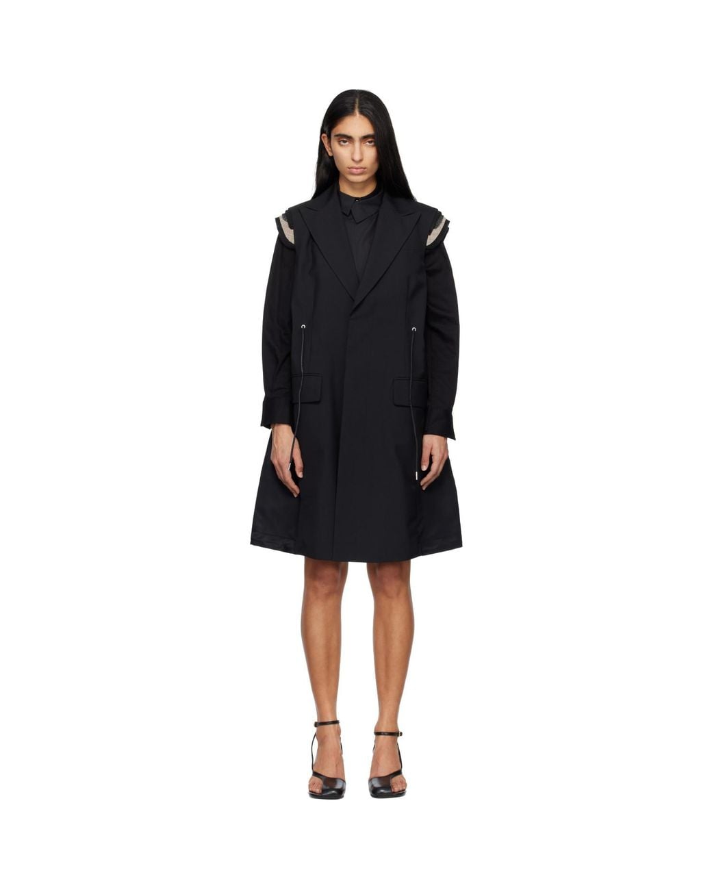 Sacai Black Suiting Vest