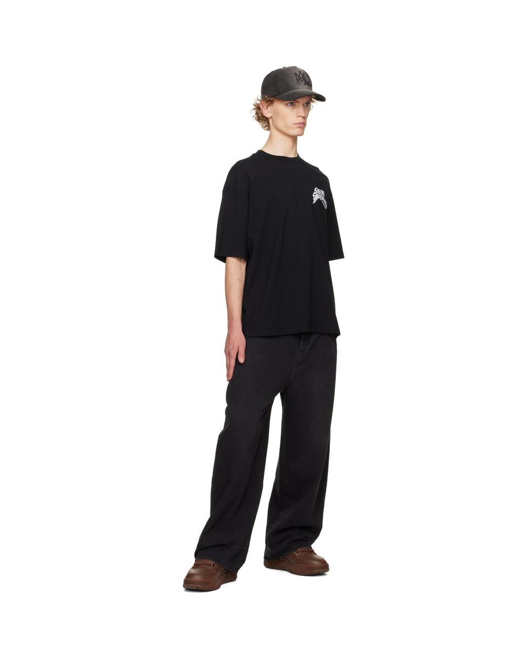 Amiri Black Hollywood' Lightweight Jersey Skate T-Shirt for men