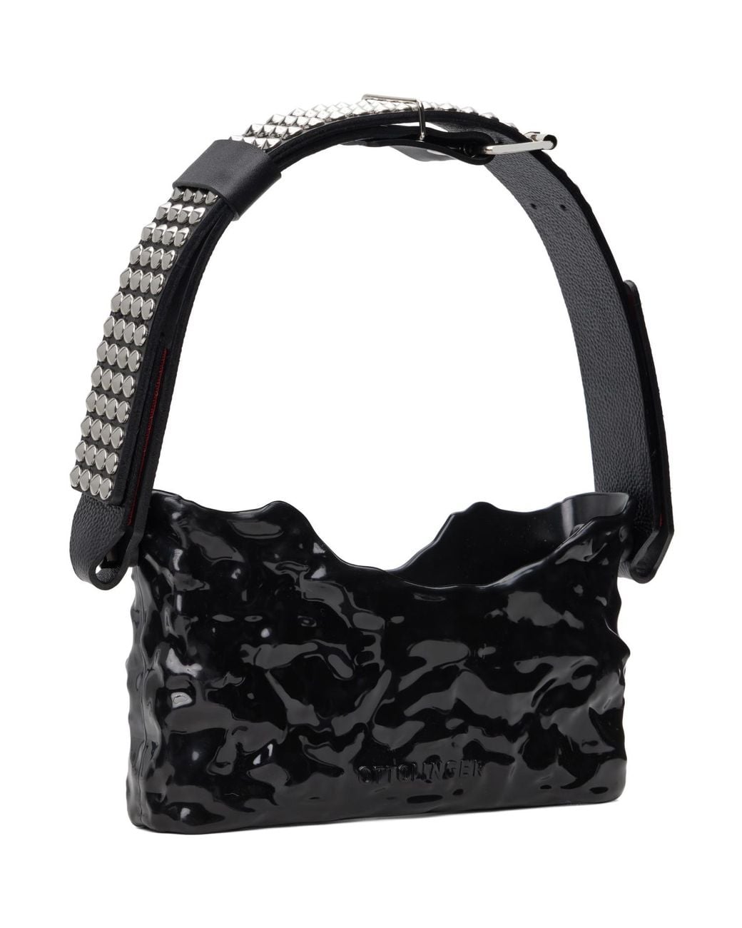 OTTOLINGER Black Studded Baguette Bag