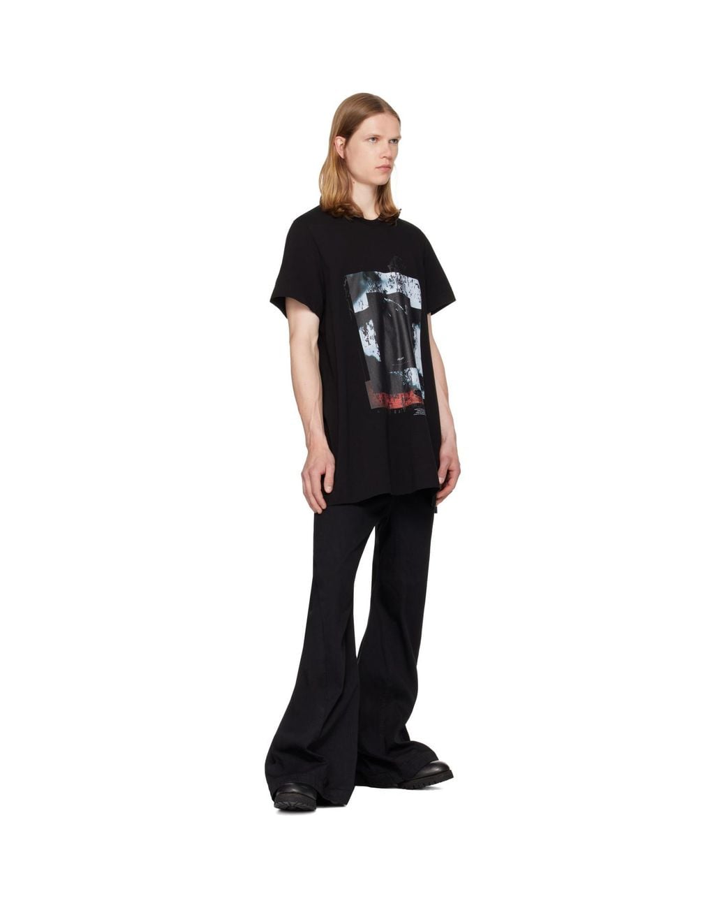 Julius Black Prayer Flare T-Shirt for men