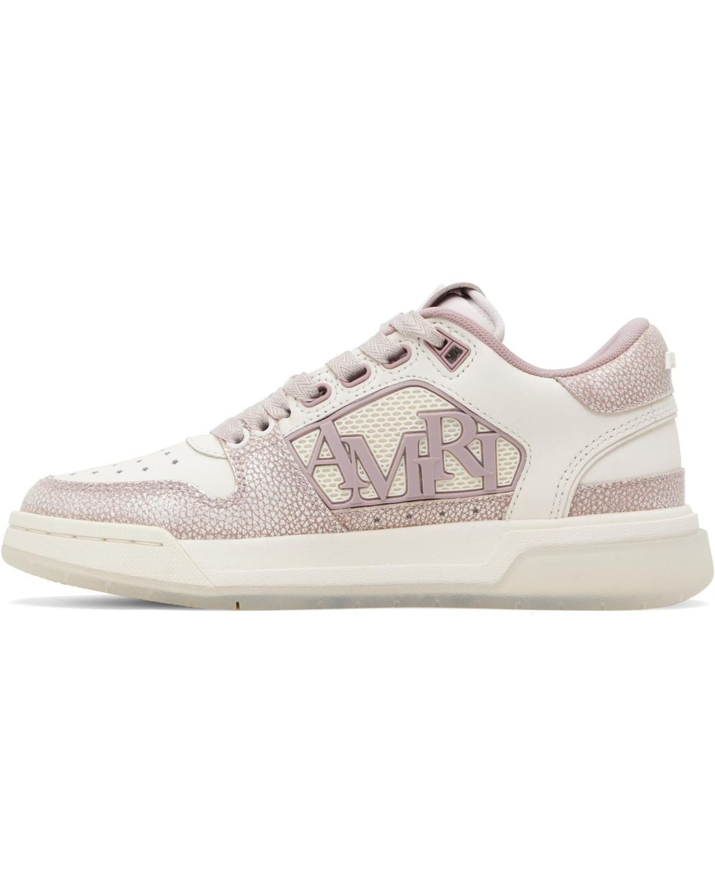 Amiri White Off- Pebbled Classic Low Sneakers