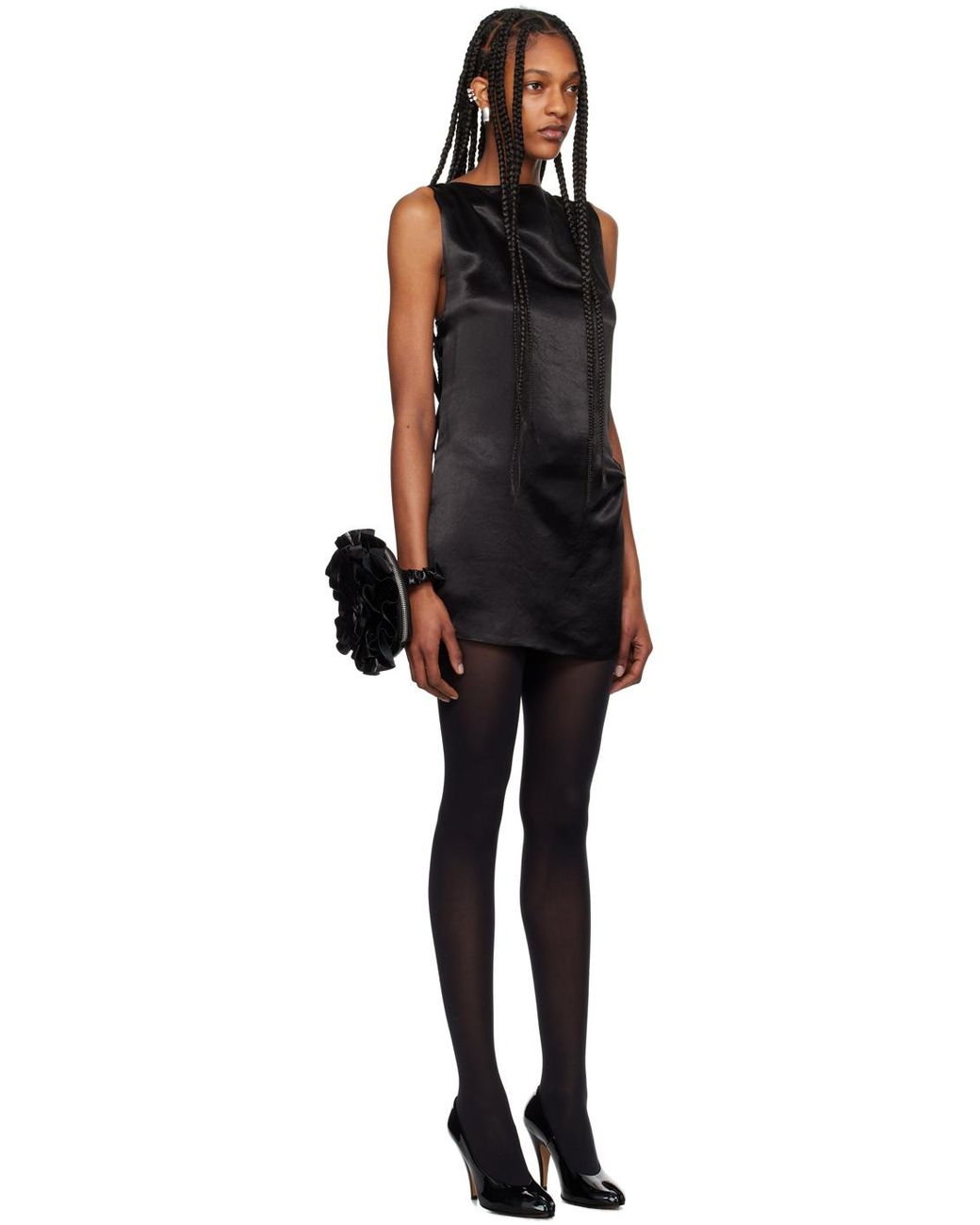 Jean Paul Gaultier 'The Satin' Minidress in Black | Lyst Canada