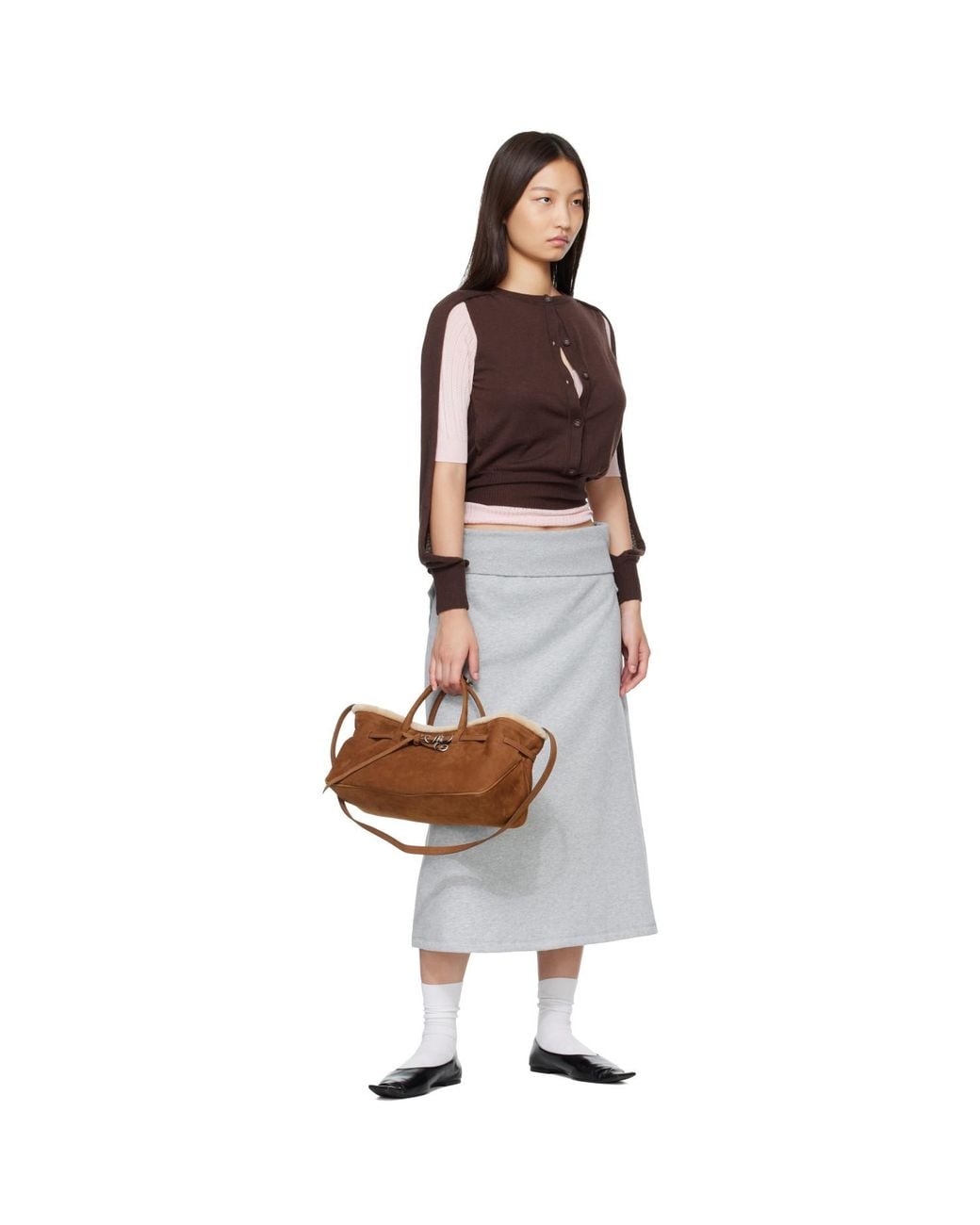 MARGE SHERWOOD Brown Tan Grandma Used Bag