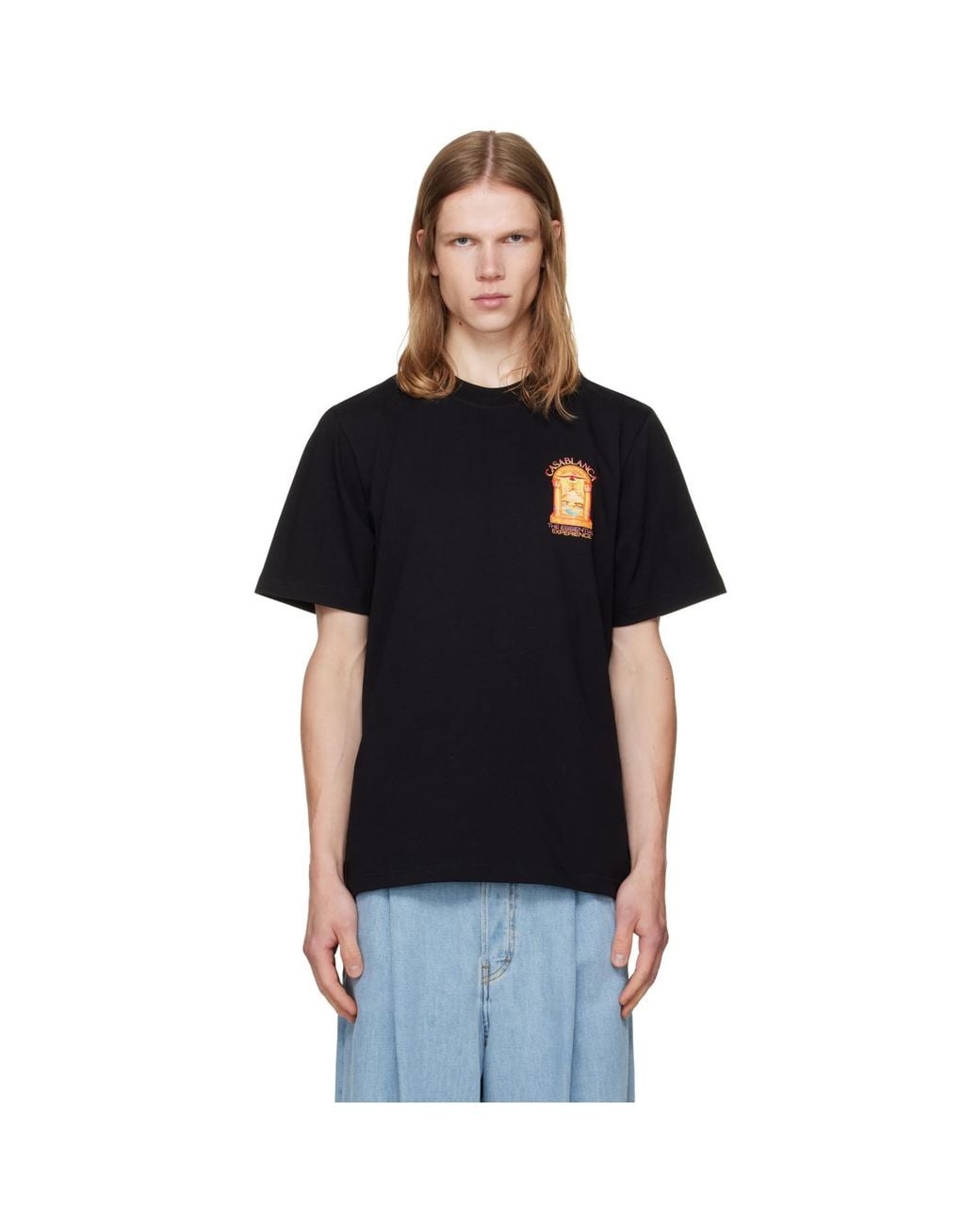 Casablanca Black Hermons Mirage Arch T-Shirt for men