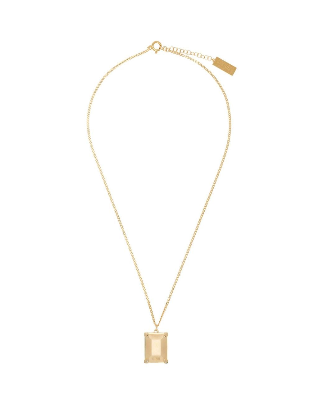 MM6 by Maison Margiela Metallic Unexisting Stone Necklace