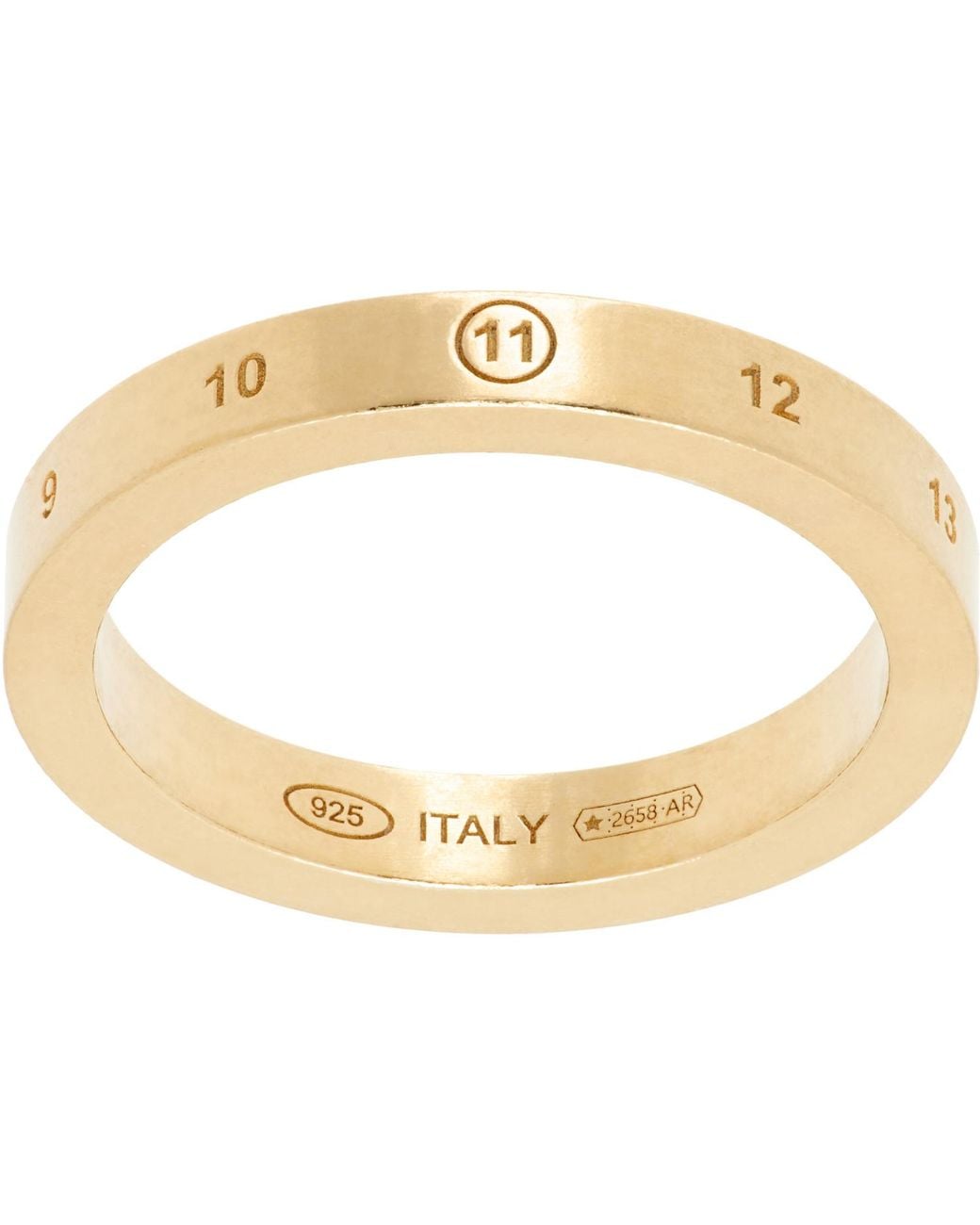 Maison Margiela Metallic Number Reference Ring for men