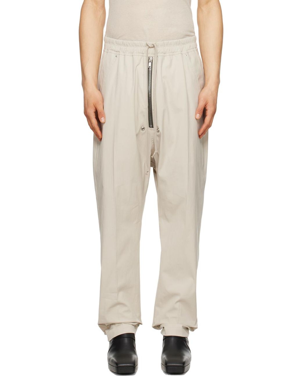 Rick Owens Off-white Bela Trousers in Natural for Men | Lyst Canada