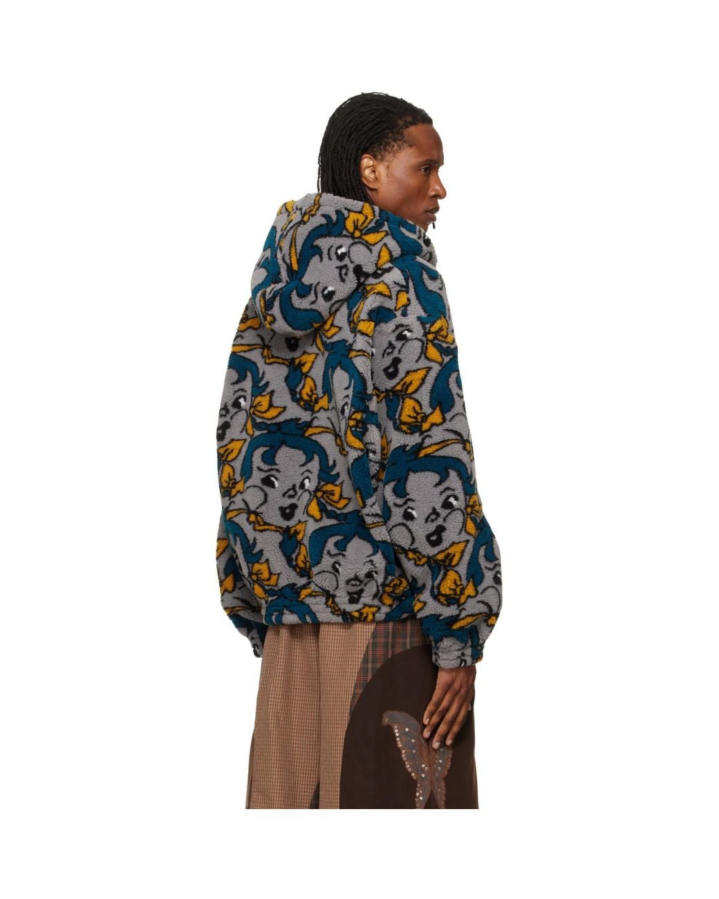 Chopova Lowena Multicolor 'Cheeky Girl' Oversized Hooded Fleece Jacket for men