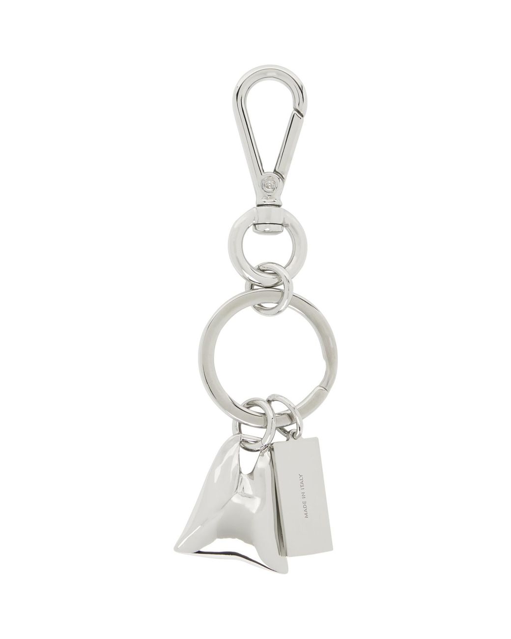 MM6 by Maison Margiela Metallic 'Triangle Tote' Keychain for men