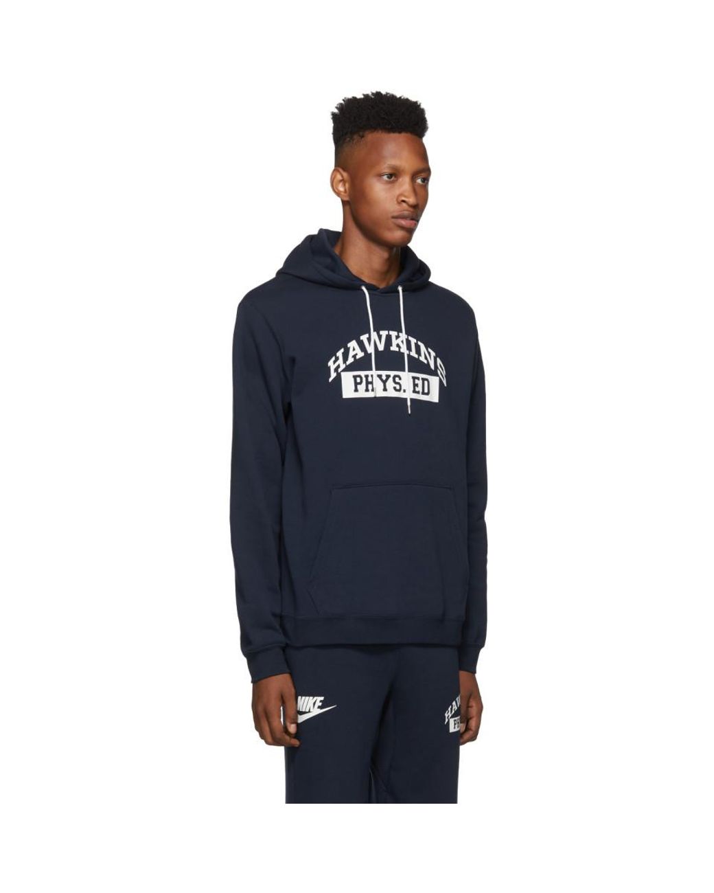 Nike Navy Edition Hawkins High Hoodie in Blue for Men | Lyst UK