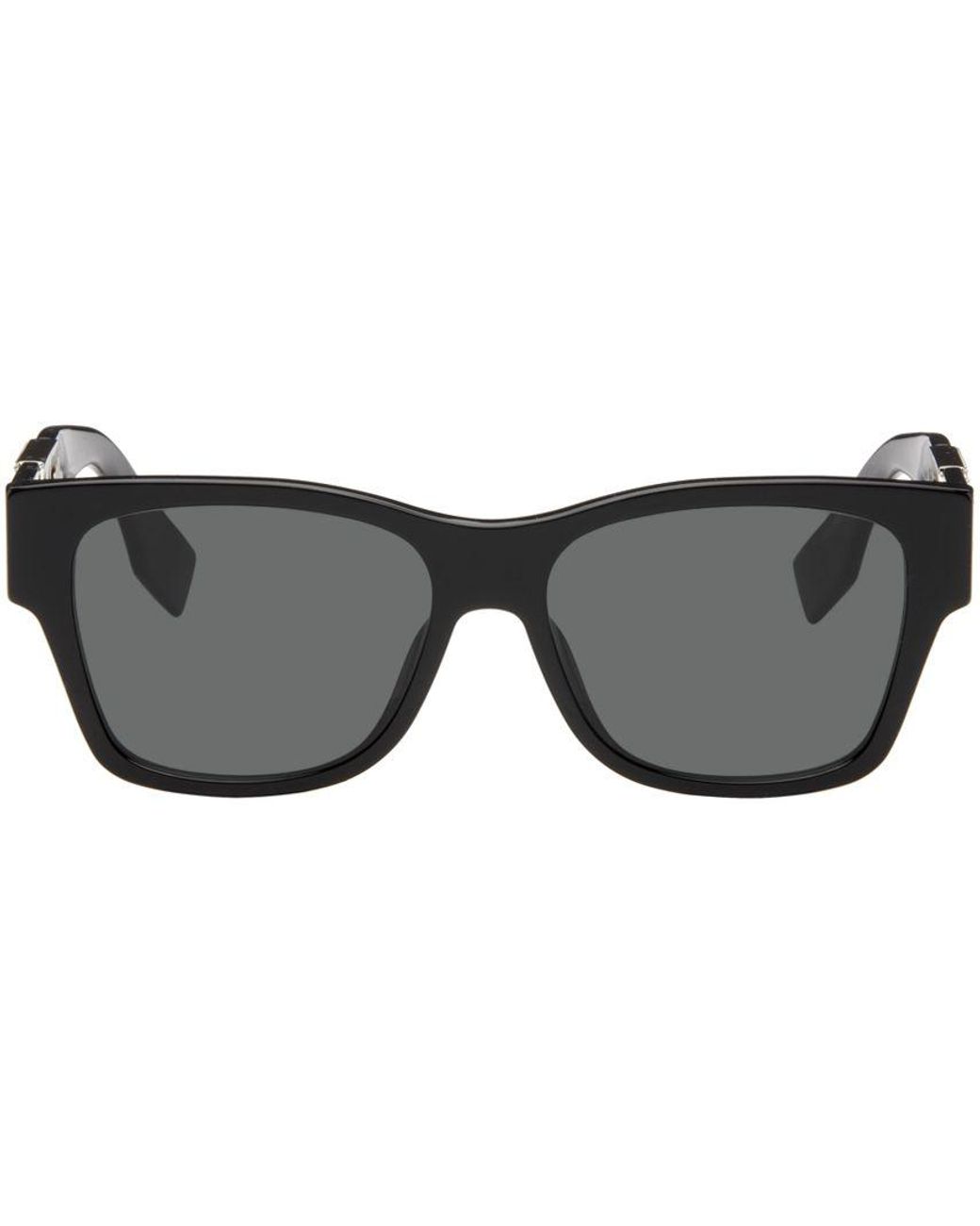 Fendi Black Crystal-cut Sunglasses | Lyst