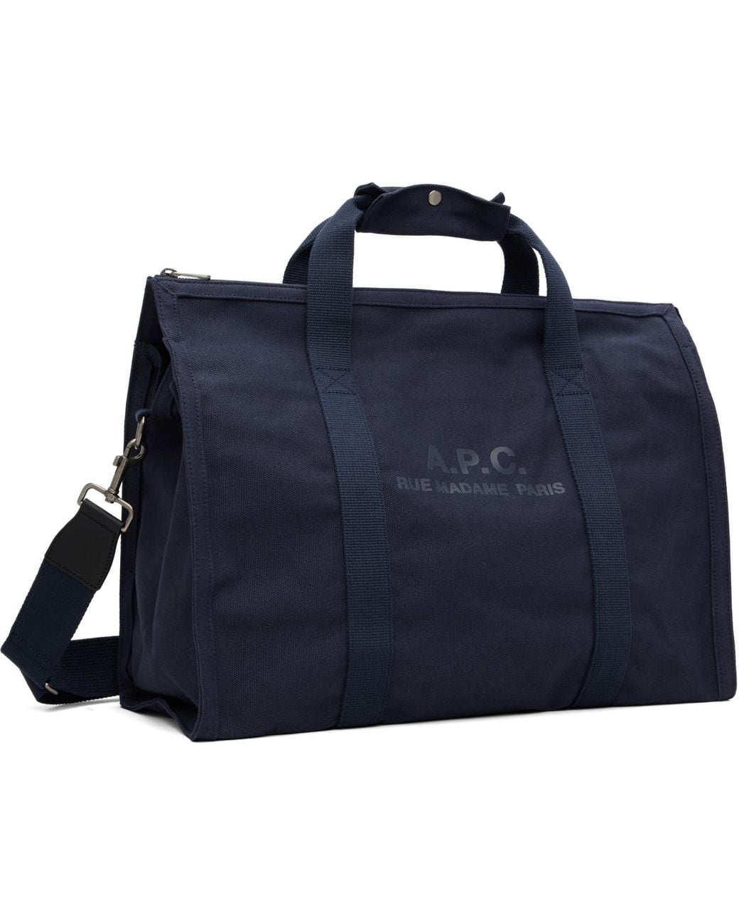A.P.C. Blue Récupération Gym Duffle Bag for men
