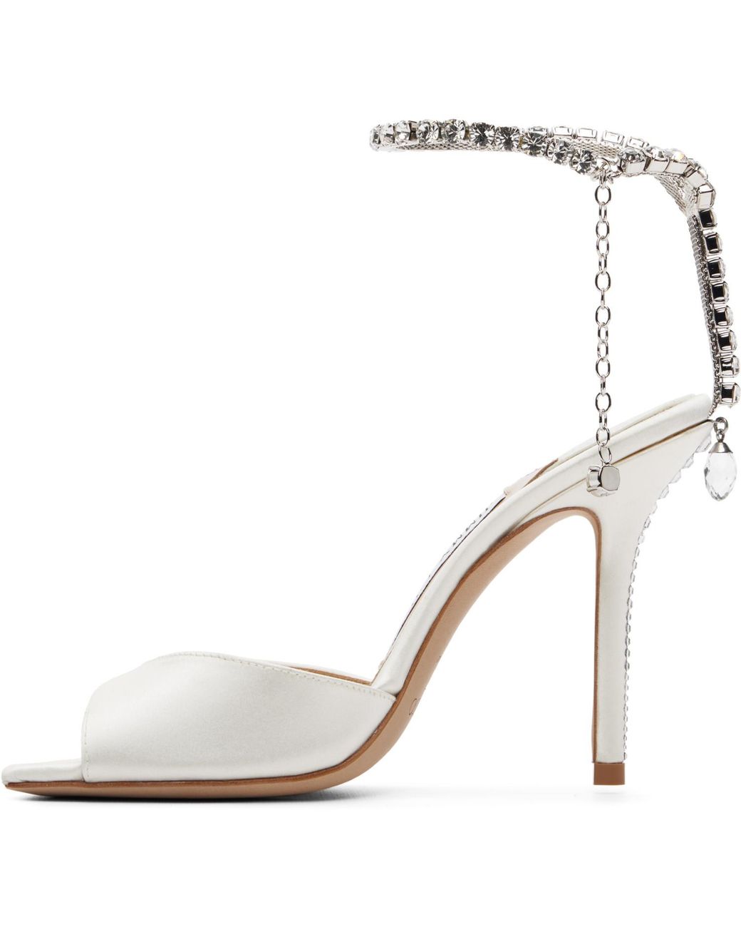 Jimmy Choo White Off- Saeda 100 Heeled Sandals