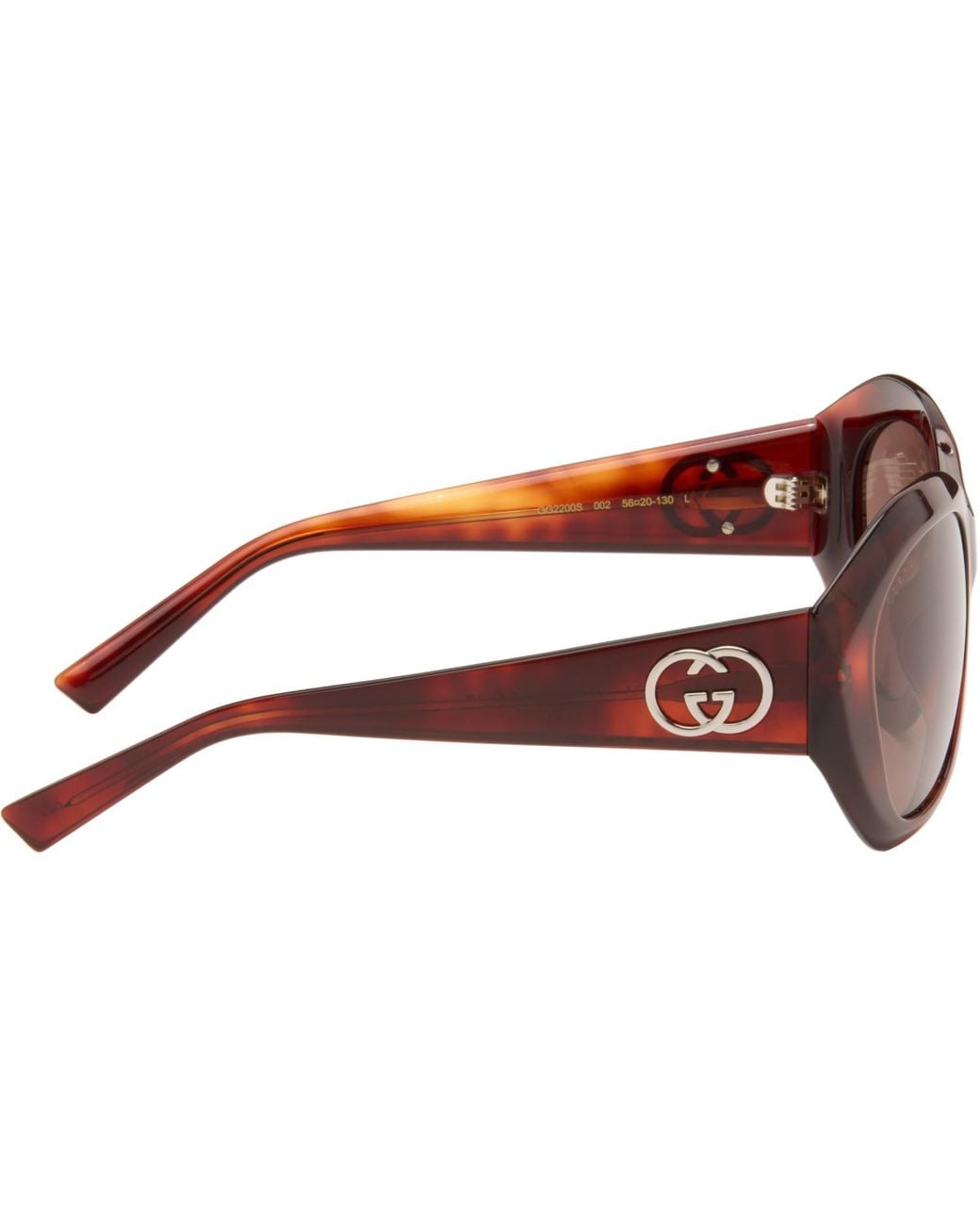 Gucci Brown Geometric-Frame Sunglasses