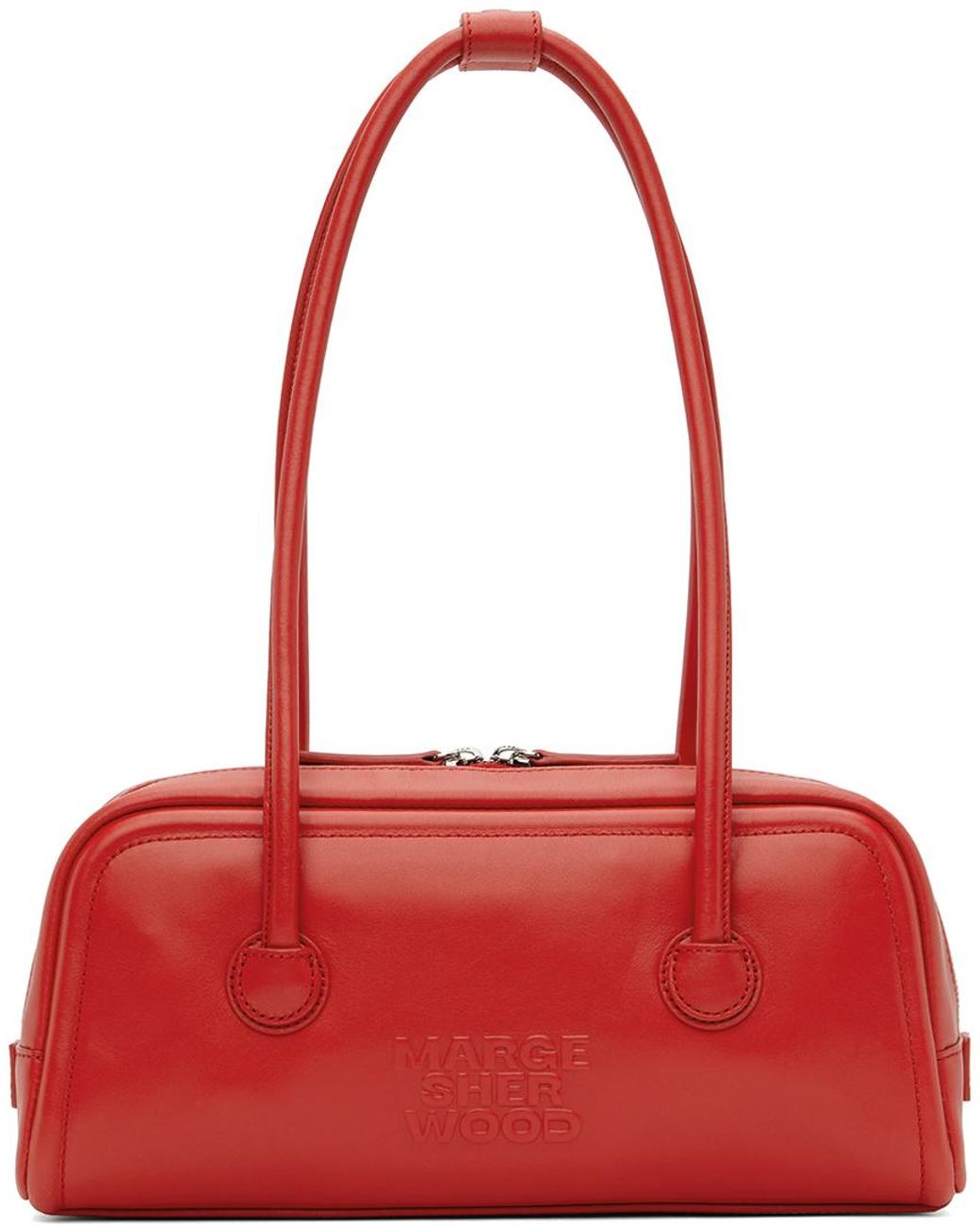 [MARGESHERWOOD x GOOD SQUISH] / ☆ BAG STRAP / red MARGE SHERWOOD Women's Soft Baguette Bag in Apple Red Plain
