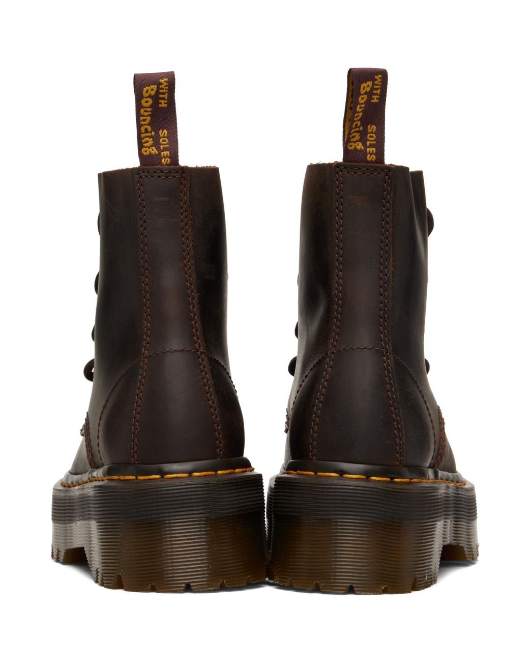 Dr. Martens Black Sinclair Crazy Horse Leather Platform Boots