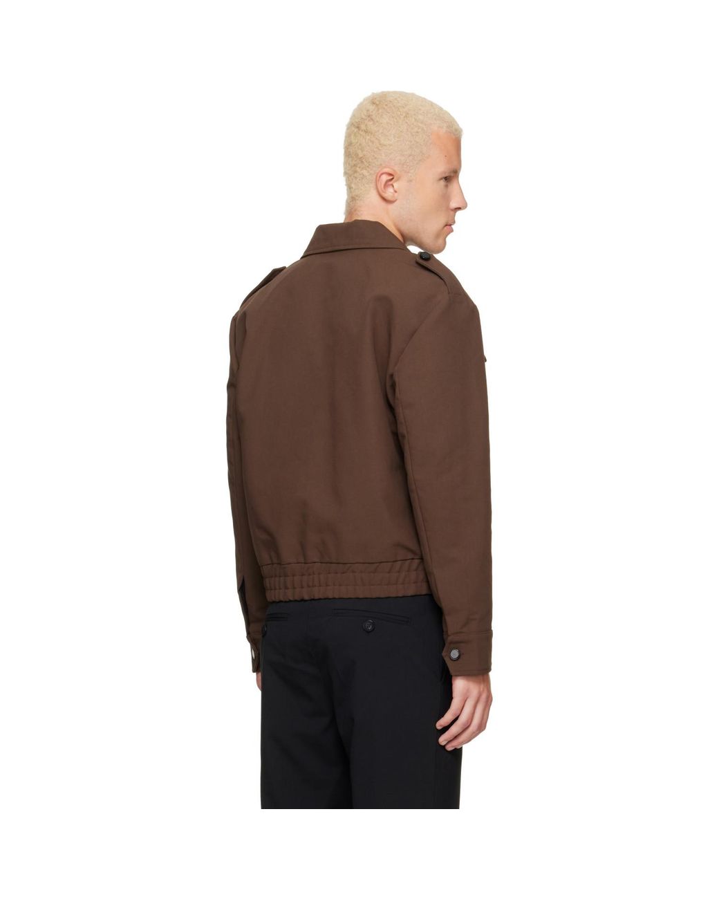 Ernest W. Baker Brown Ssense Exclusive Military Bomber Jacket for men