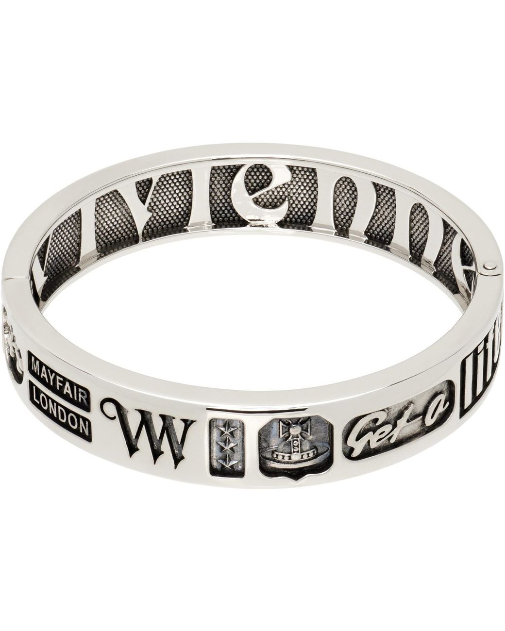 Vivienne Westwood Metallic Lancelot Bangle Bracelet for men