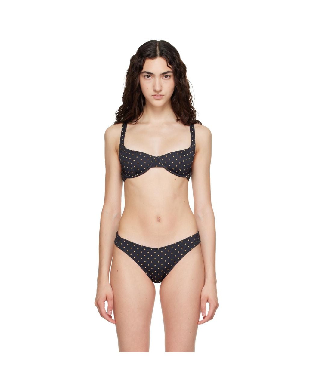 Fruity Booty Black Celine Polka Bikini Top