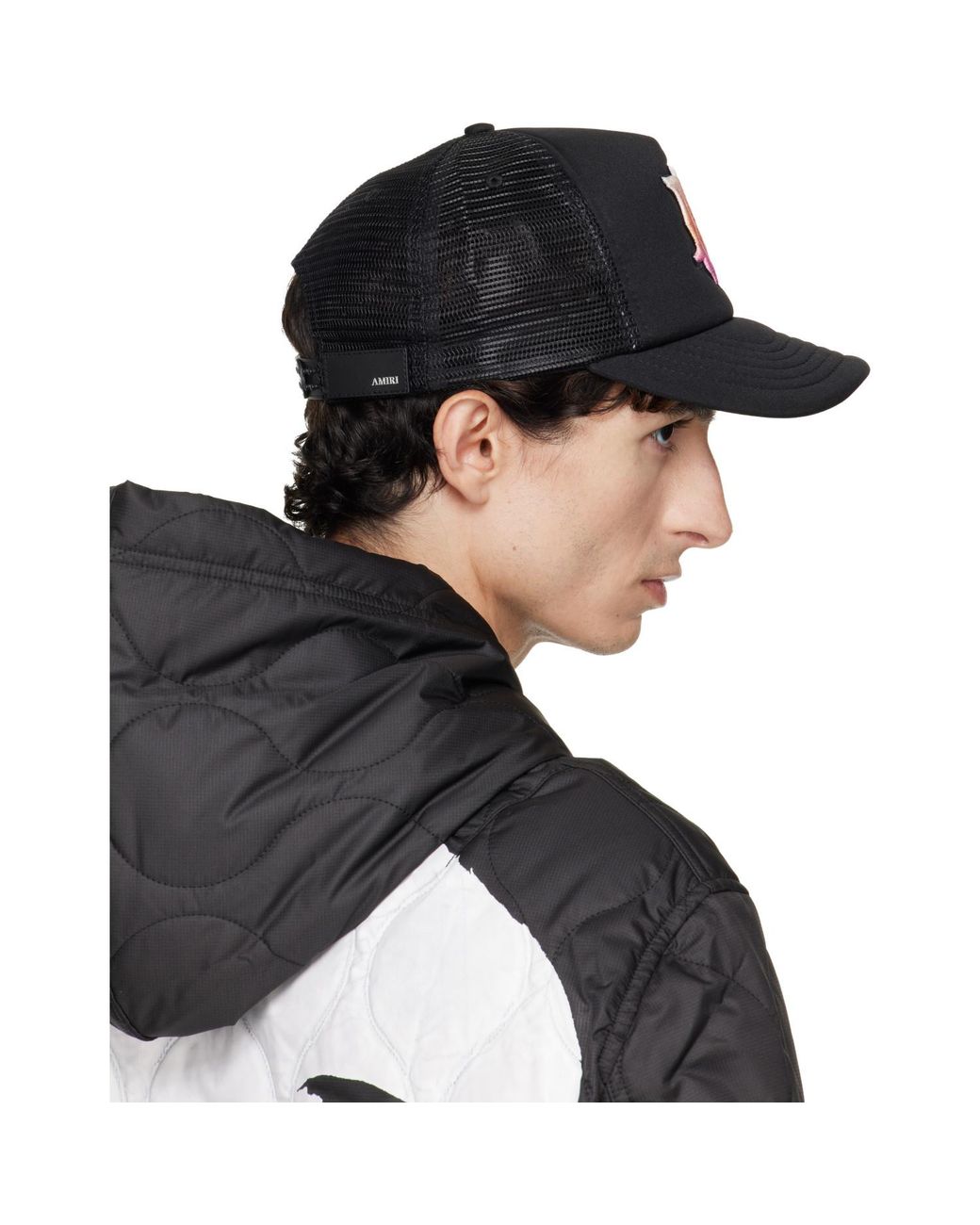 Amiri Black Ma Surf Trucker Cap for men