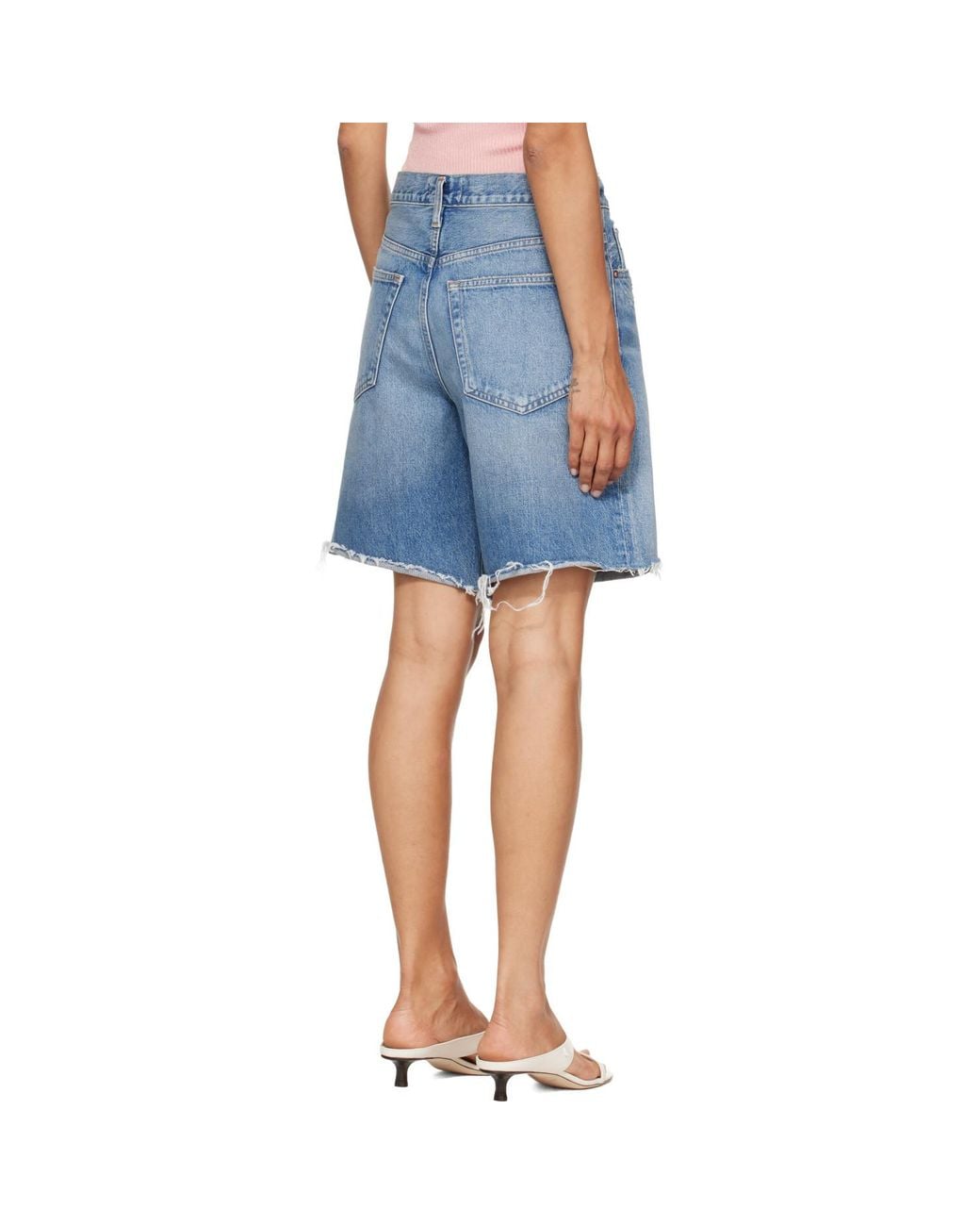 Agolde Blue Indra Denim Shorts