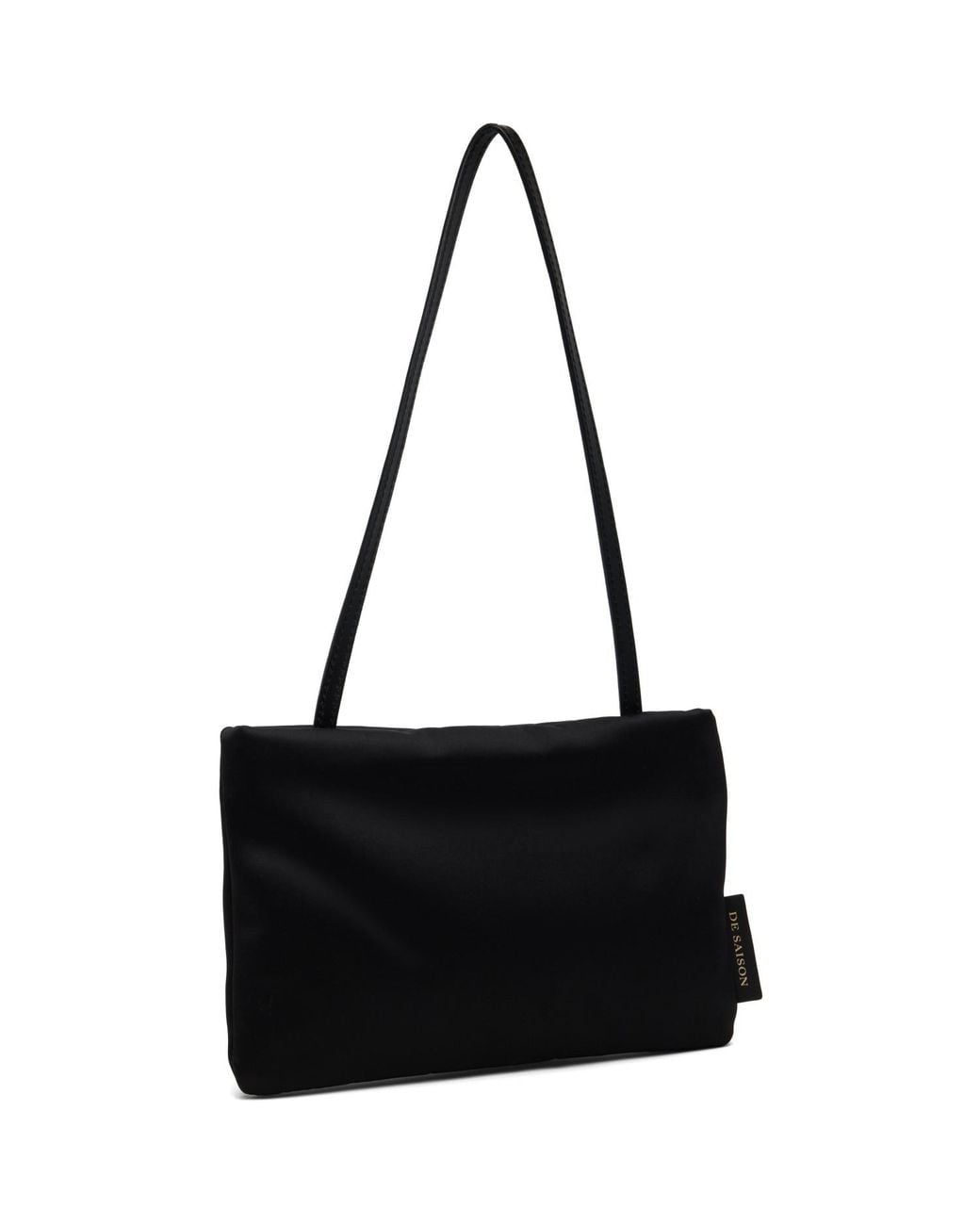 Loulou de Saison Black Grace Small Satin Baguette Bag