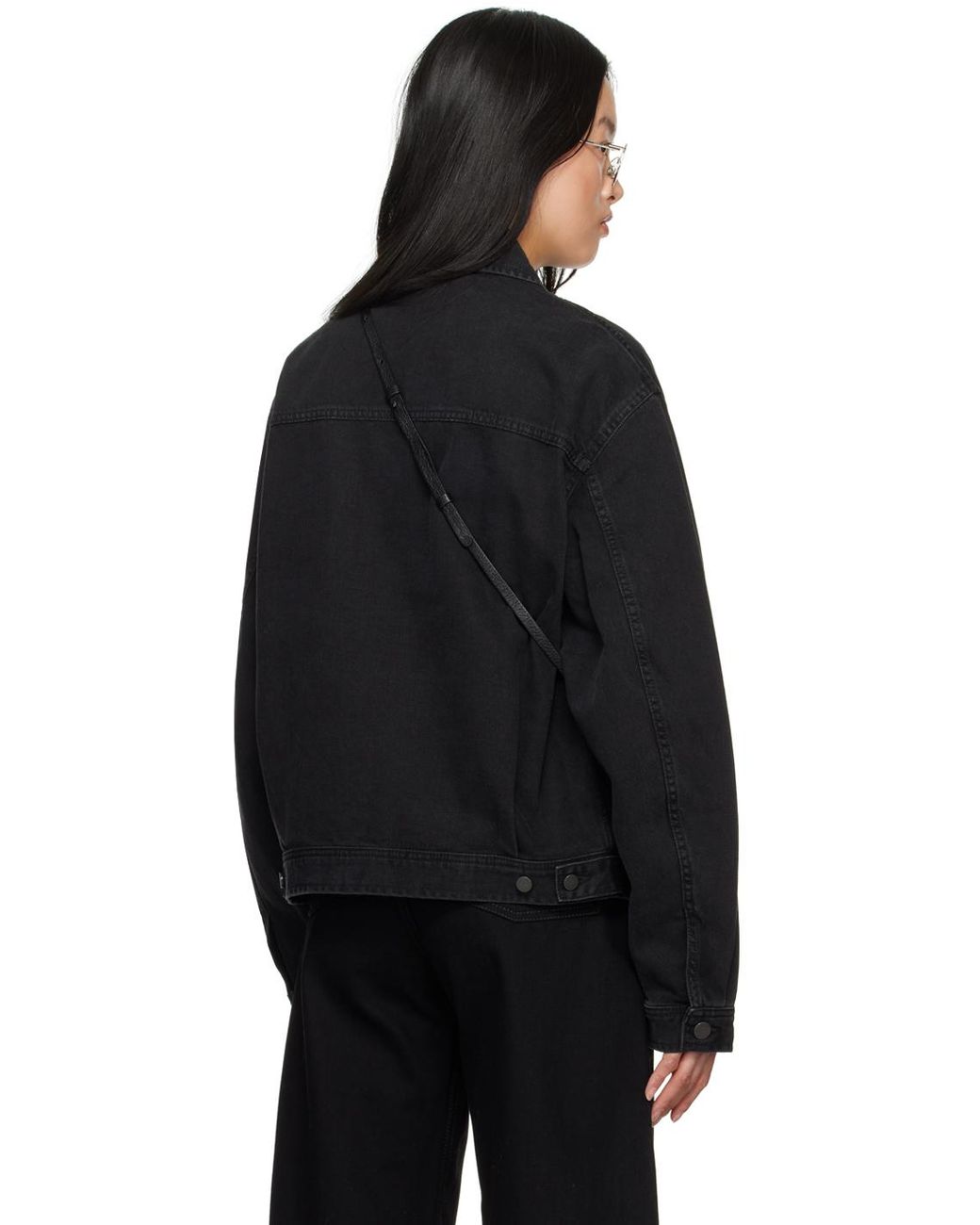 Lemaire 4ポケット デニムジャケット ブラック | Lyst