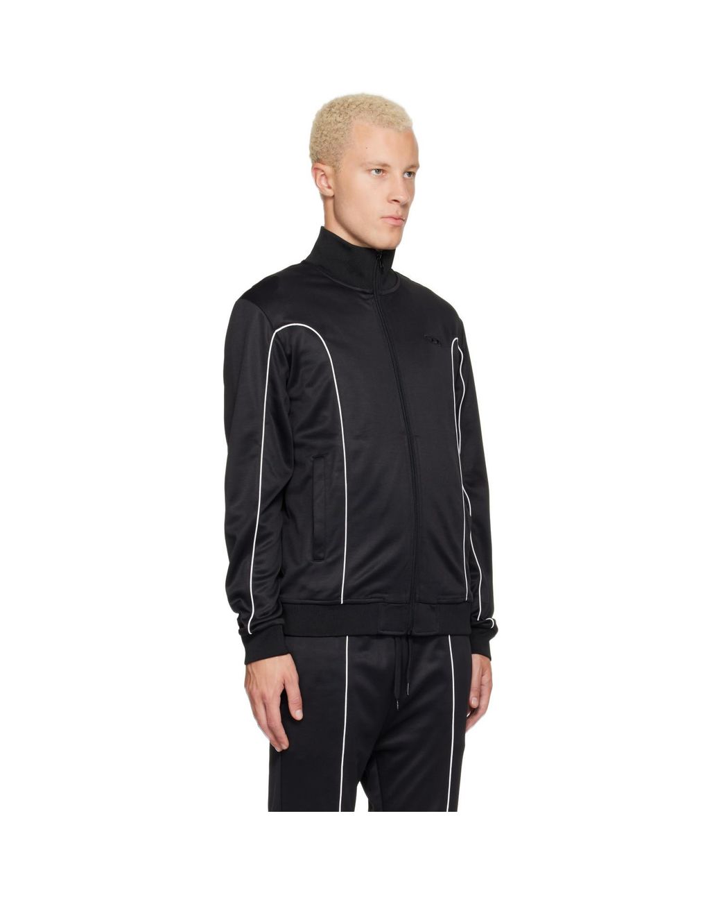DIESEL Black Contrast Piping Sweater for men