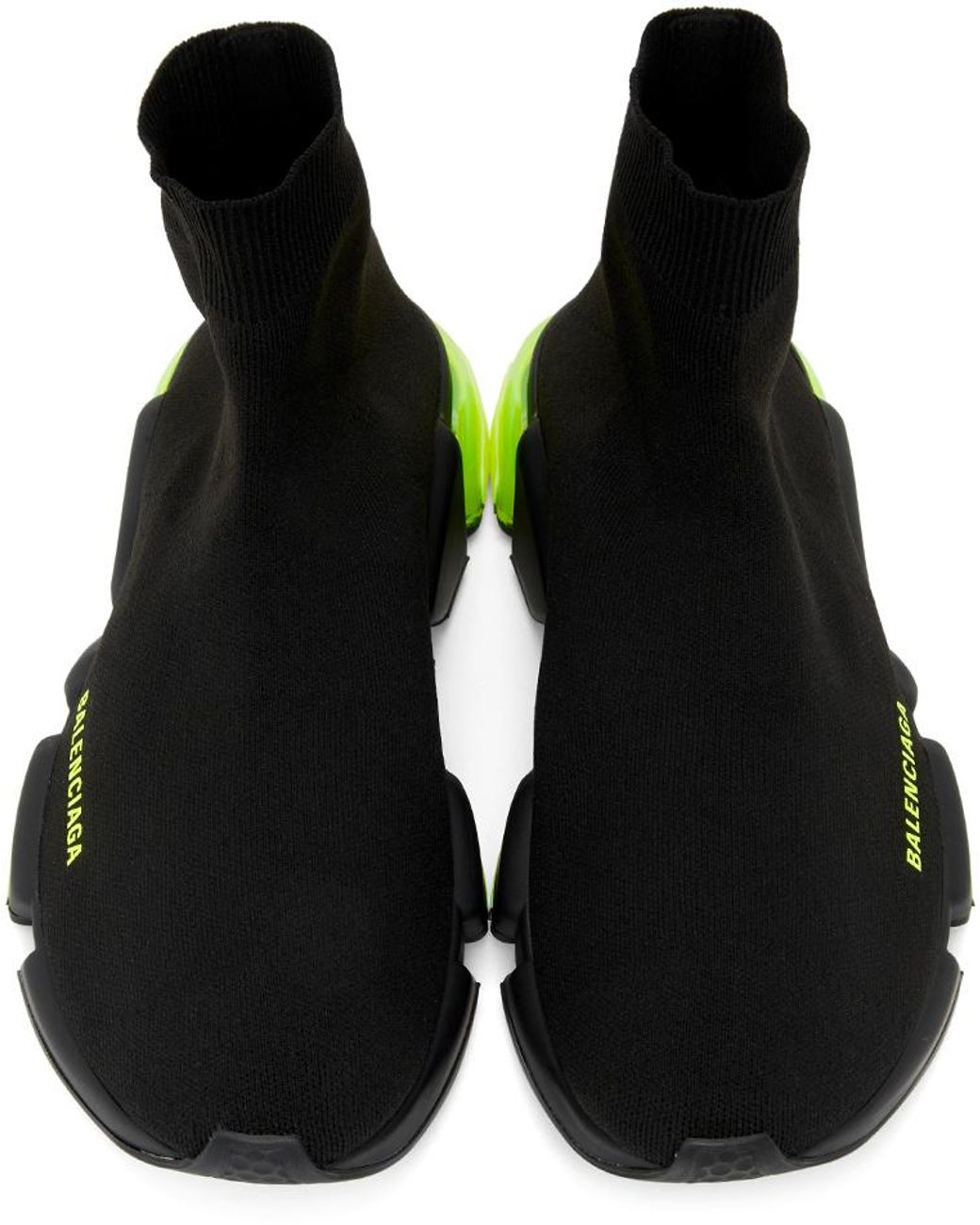 Balenciaga speed trainer black green sale