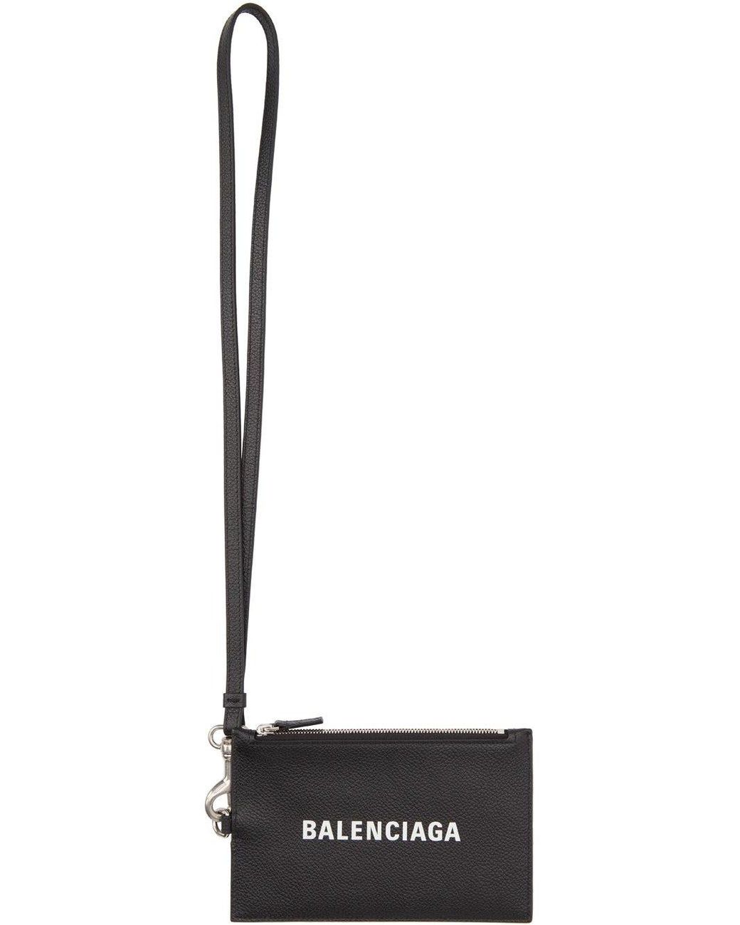 Balenciaga Leather Black Cash Passport Holder for Men Lyst