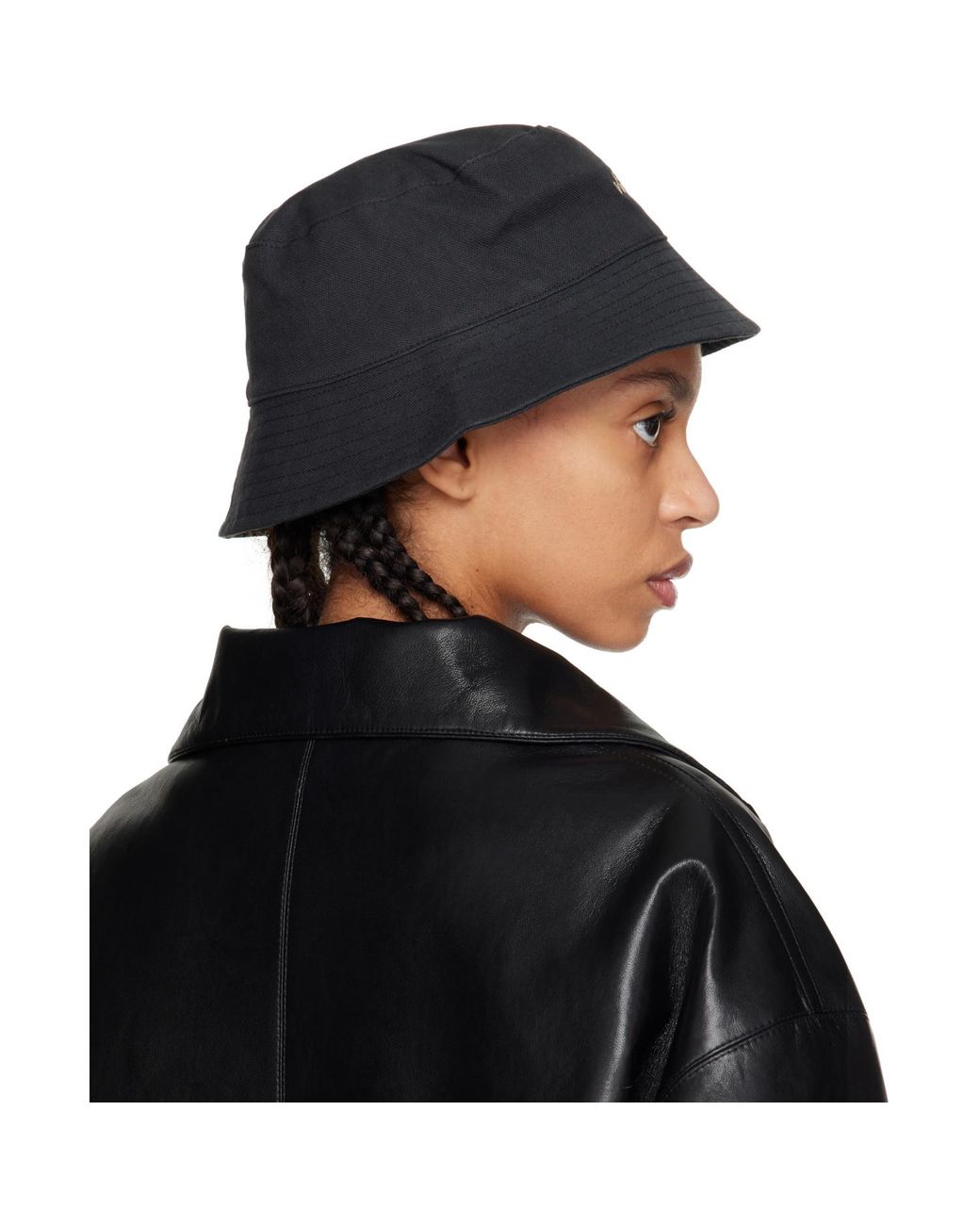 Nanushka Black Caran Bucket Hat