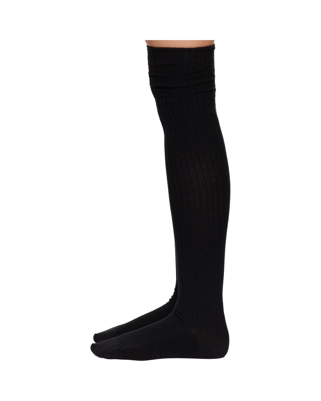Baserange Black Overknee Socks