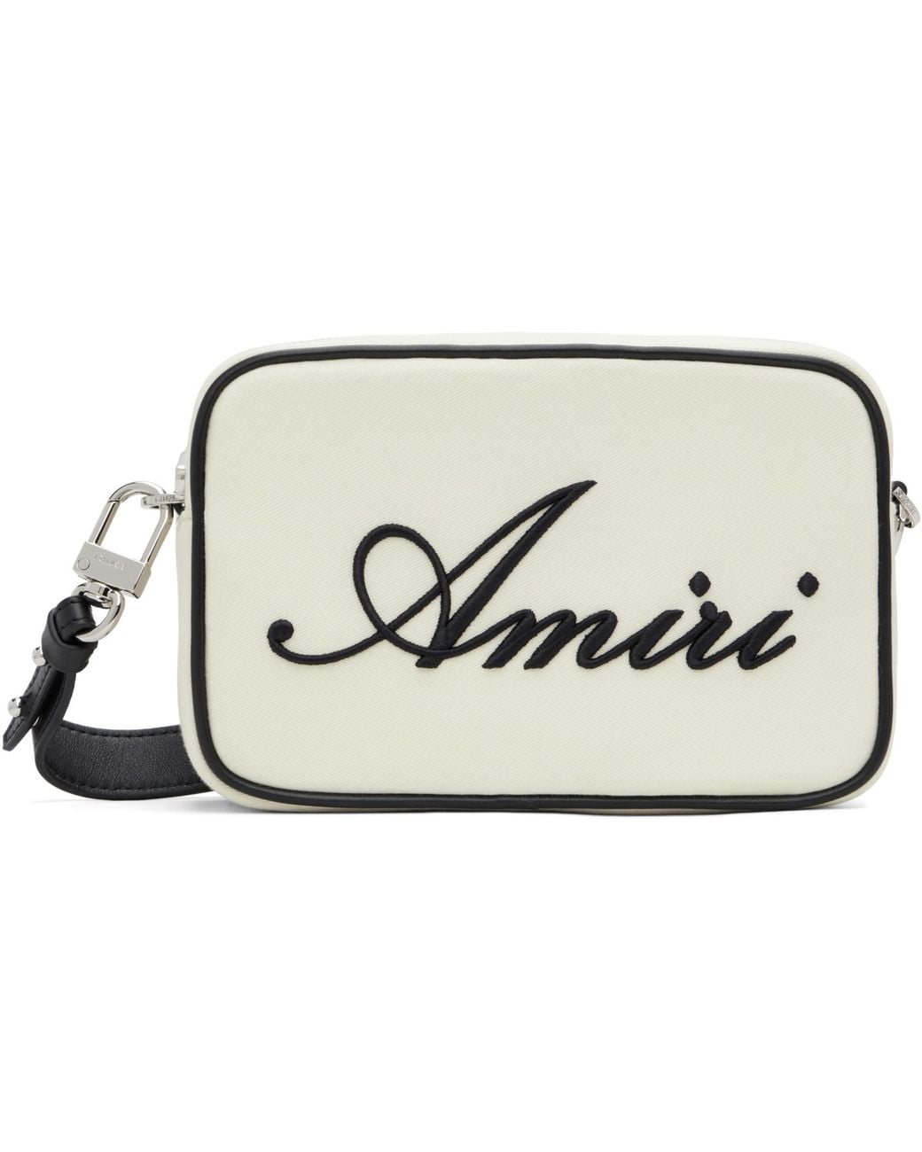 Amiri Metallic Off- Embroidered Camera Bag for men