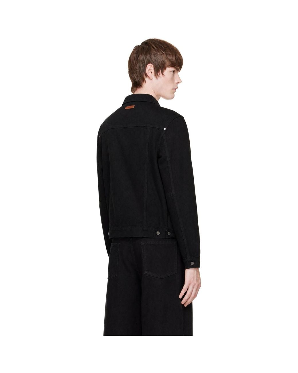 Entire studios Black Classic Denim Jacket for men